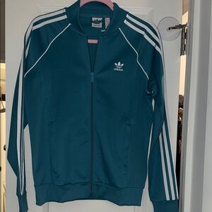 Adidas Women's Teal Bomber Jacket. Unisex